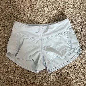 Light Blue Lululemon Speed Up Low-Rise Lined 2.5” Shorts